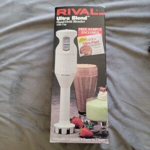 Vintage NIB Rival hand-held immersion blender with cup - model 951 - Caldor's